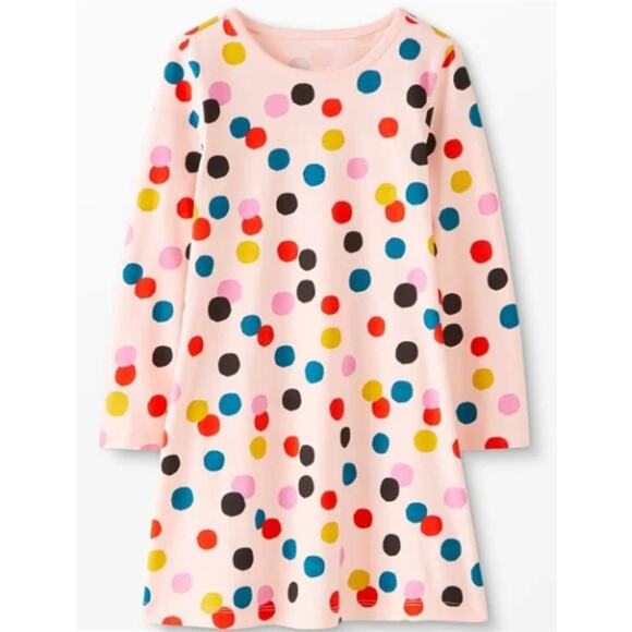 Hanna Andersson Dress | Size 150 (US 12) | Pink Polka Dot | Long Sleeve | NWT - Picture 1 of 4